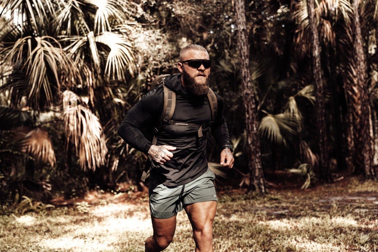 Phil Daru training for a 100 mile ruck march